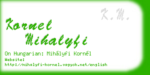 kornel mihalyfi business card