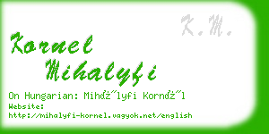 kornel mihalyfi business card